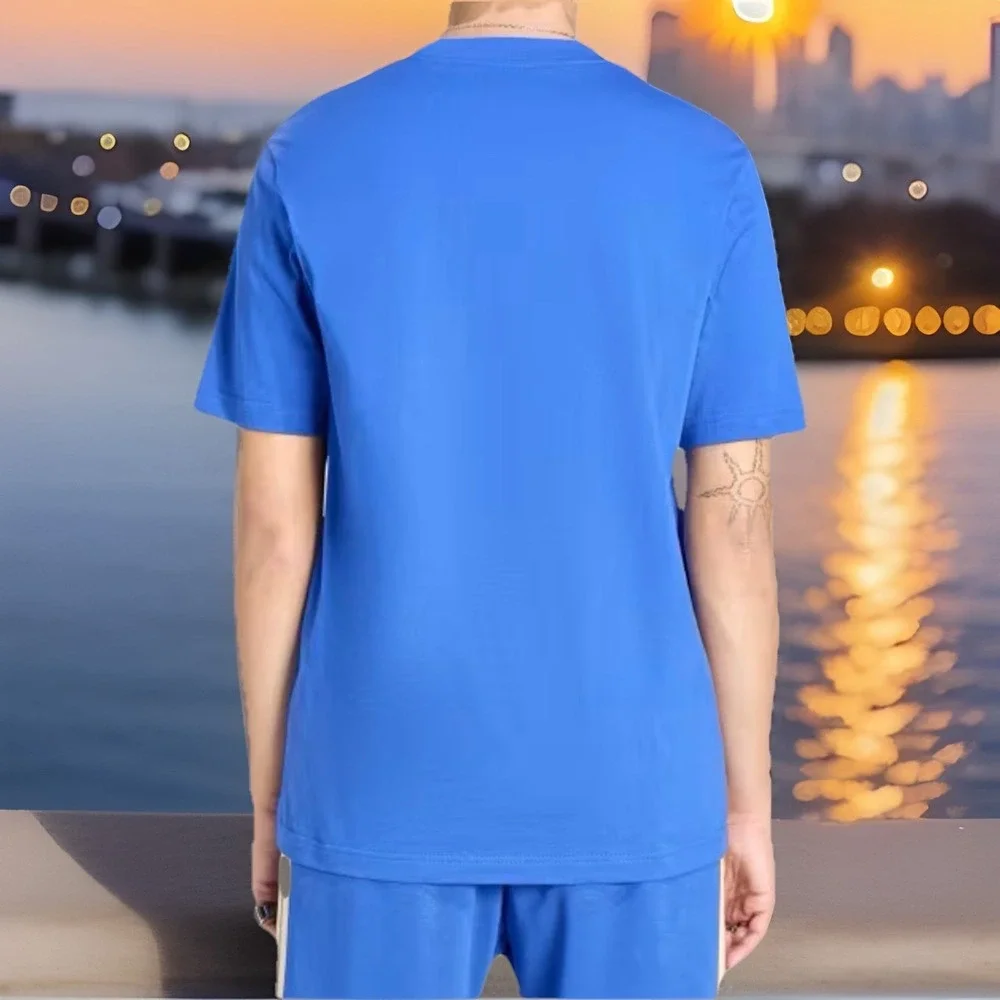 Adidas Italy Soccer Team Men's DNA Graphic T-shirt Blue Size M New